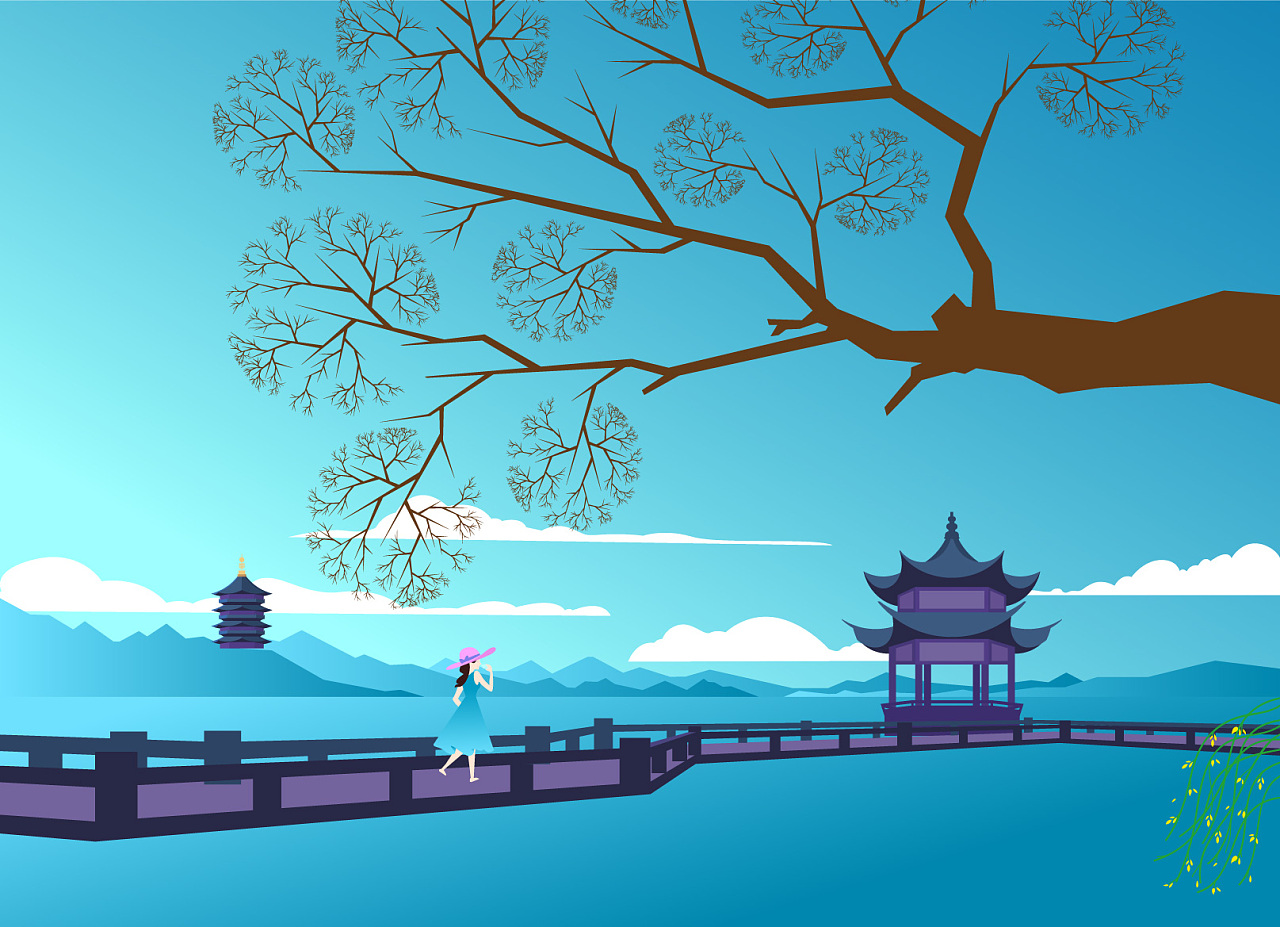 西湖练习 - 原创作品 - 站酷(zcool)