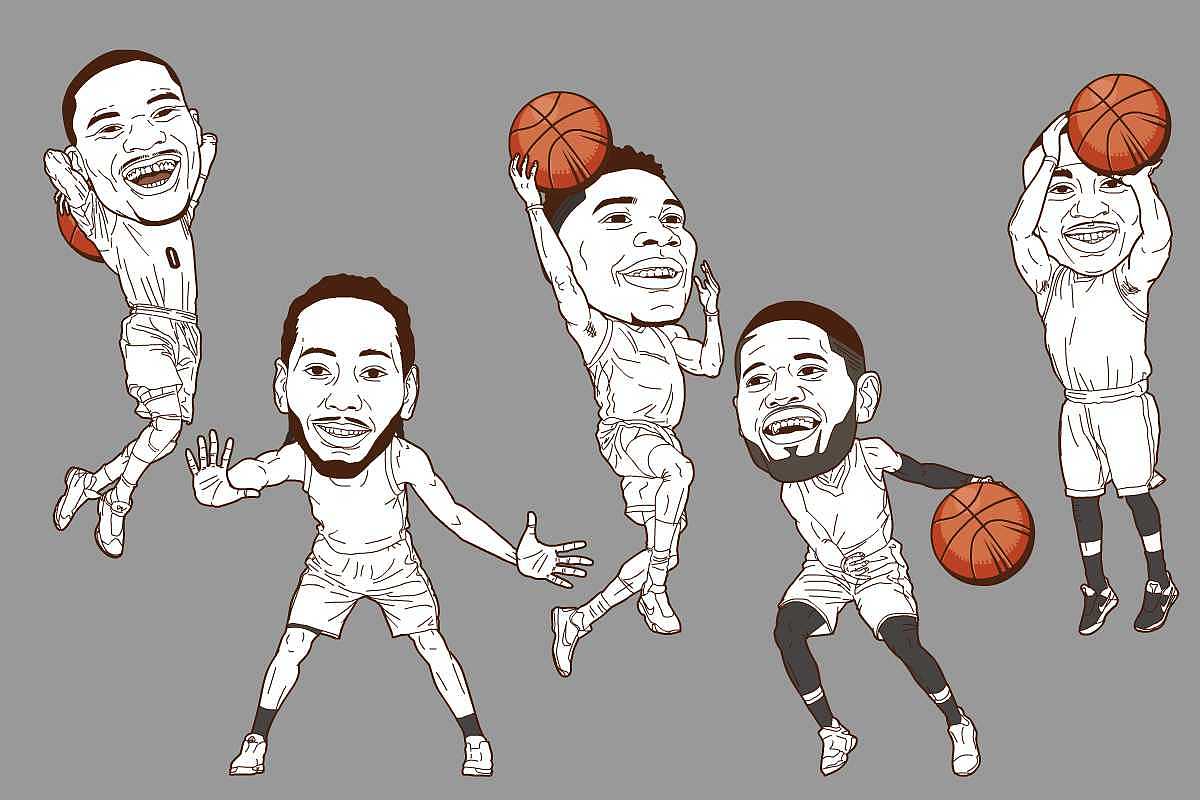 nba playzone 球星卡通造型Ⅱ|动漫|单幅漫画|bjao_原创作品-站酷