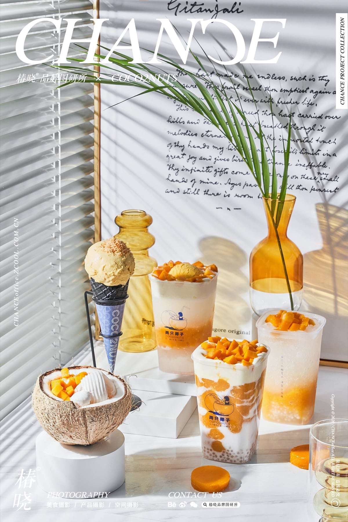 美食｜两只椰子・芒果季椰饮｜CHANCE®BRANDservice（图ZMjI3NTc0NTA0） - 产品摄影 - 站酷设计师椿晓原创素材 - 站酷ZCOOL