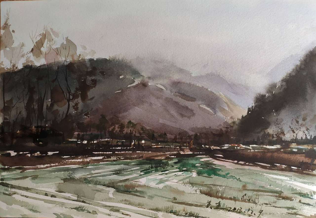 北方的冬天（图ZMTM4NDc1NTgw） - 绘画 - 站酷设计师黄豆他大原创素材 - 站酷ZCOOL