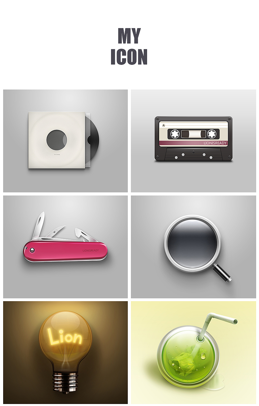 写实ICON临摹 自制过程图_lionisready-站酷ZCOOL