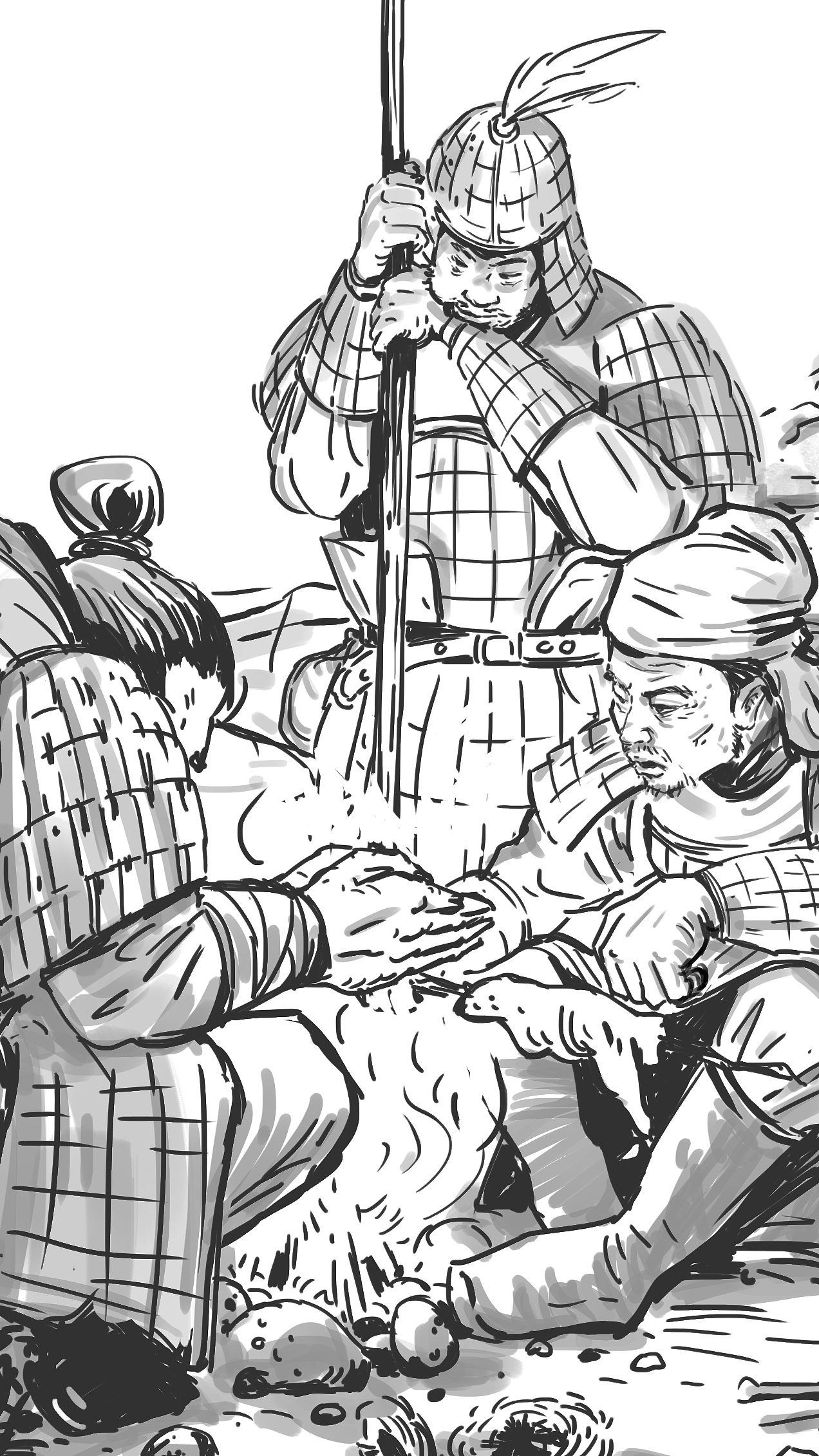 新疆克亚克库都克唐代烽燧遗址场景联想（图ZMjc2Mjk3ODk2） - 艺术插画 - 站酷设计师wangpan1983原创素材 - 站酷ZCOOL