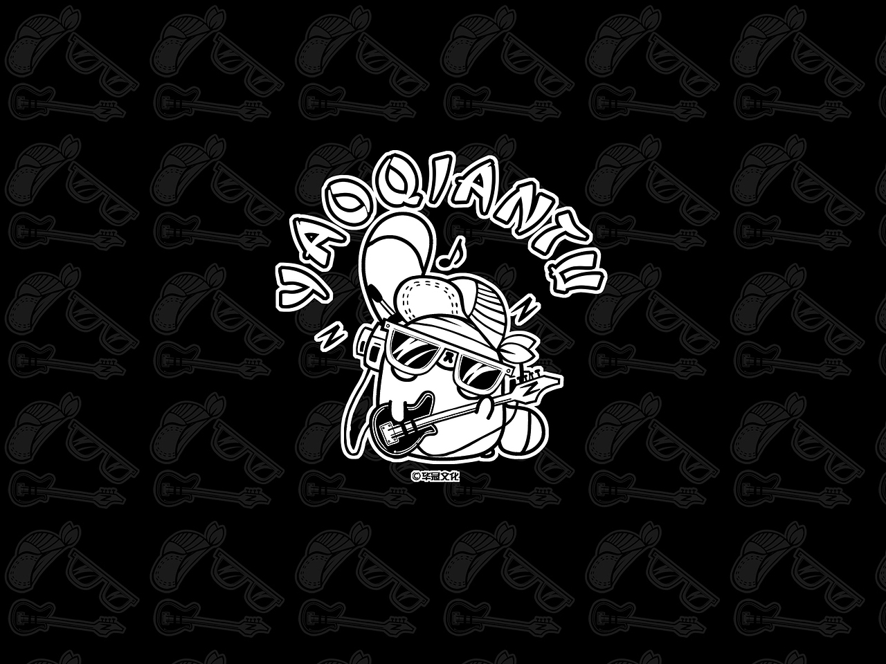 摇钱兔原创ip潮酷系列壁纸设计