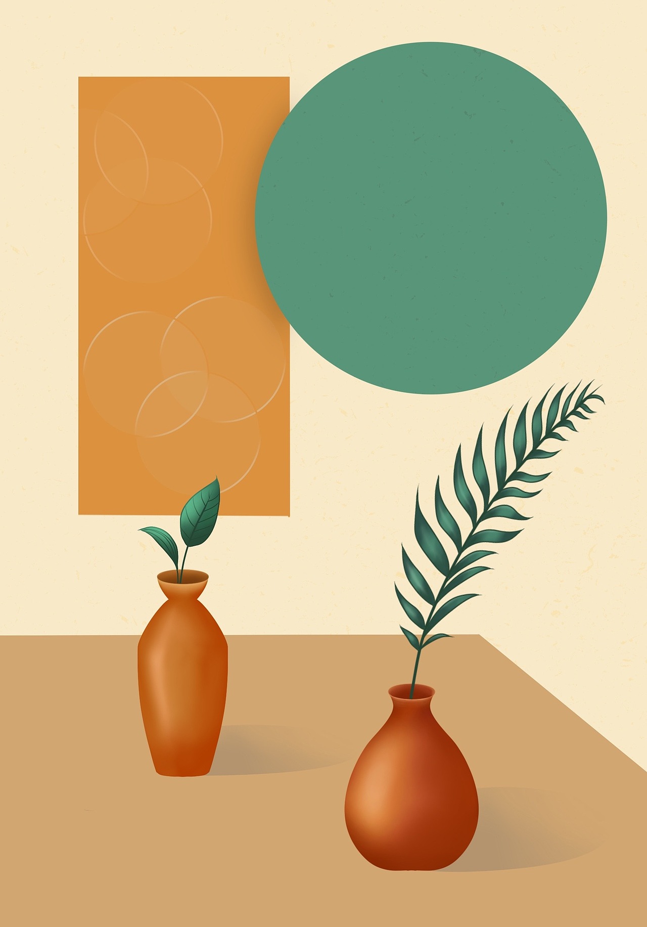 花卉扁平装饰画