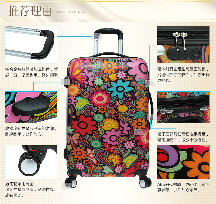 一组拉杆箱的淘宝详情图片拍摄+后期合成