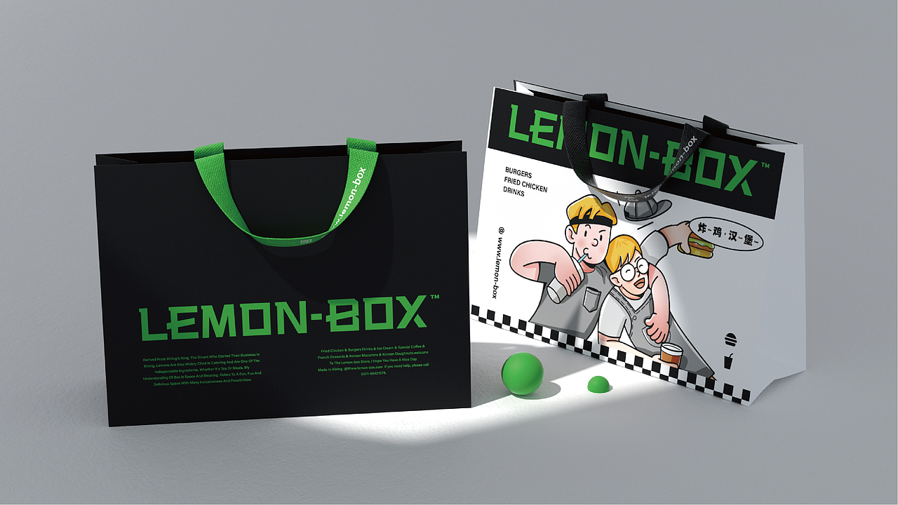 餐饮品牌设计-LEMON BOX 美式汉堡（图ZMjc2OTgyNTYw） - 品牌 - 站酷设计师万有引力品牌设计原创素材 - 站酷ZCOOL