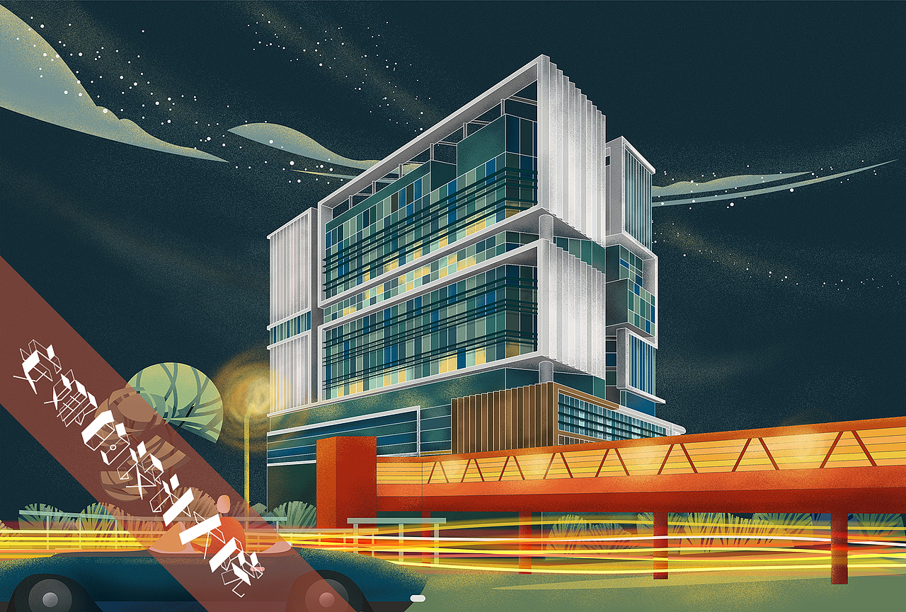 新加坡国立大学建筑插画+周边纪念品 1/3