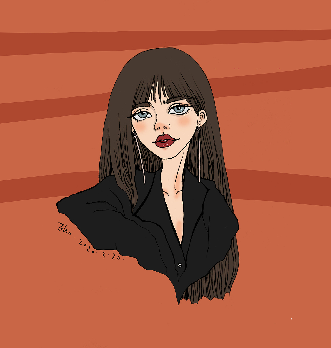 手绘头像#线条风插画# 头像系列