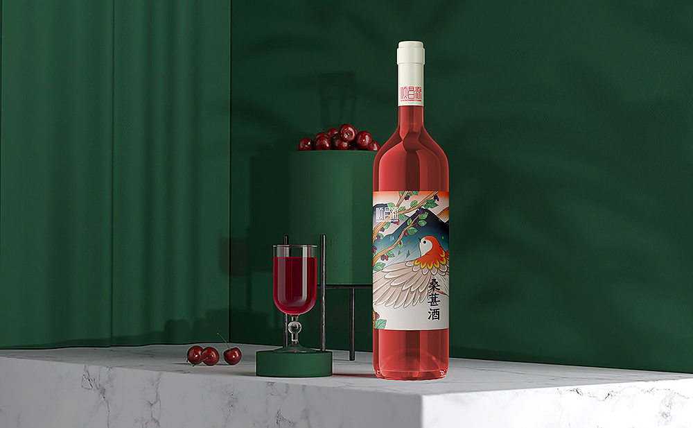 果酒-插画包装设计