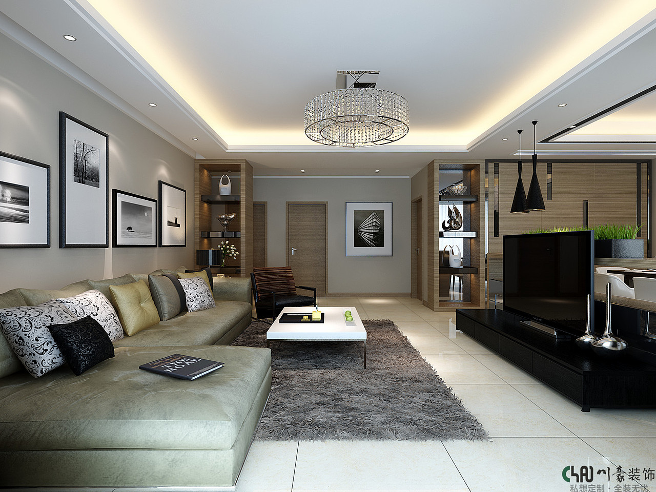 贵阳金元国际180㎡平层-现代风格装修设计案例