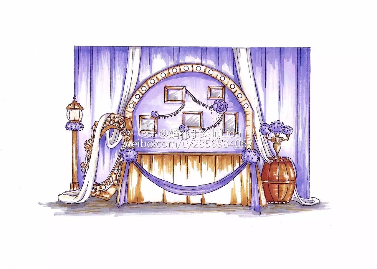 婚礼手绘作品（图ZMTA4NjU0OTUy） - 其他平面 - 站酷设计师安妮婚礼手绘原创素材 - 站酷ZCOOL