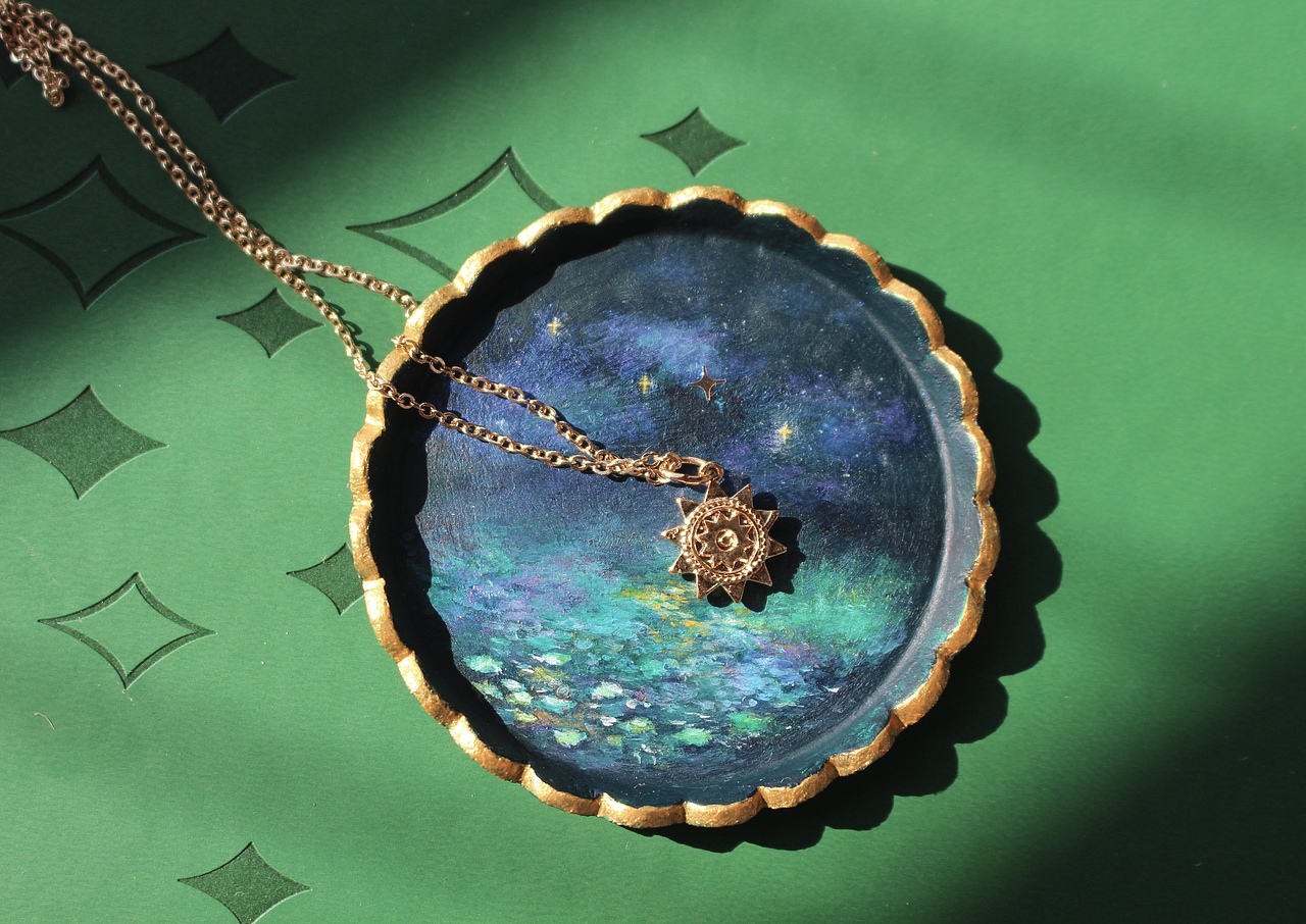 石塑粘土 | 花边首饰盘