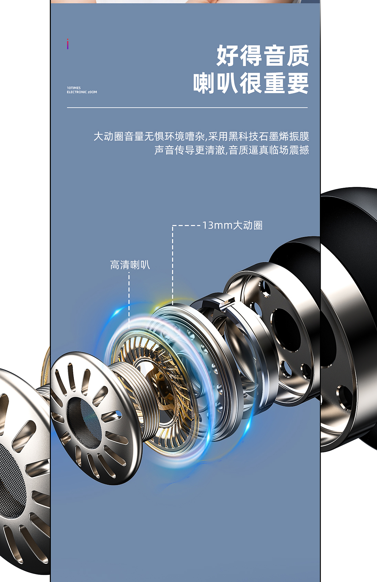 藍(lán)牙耳機(jī)詳情×1（圖ZMzE0ODI2MTYw） - 電商 - 站酷設(shè)計師向南往北原創(chuàng)素材 - 站酷ZCOOL