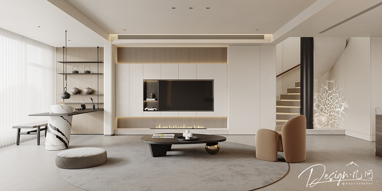 几何空间视觉表现 | 西溪玫瑰现代复试客餐厅