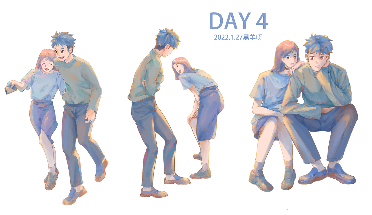 【人物隔日涂】1-25（图ZMjk5Nzg4Njcy） - 创作习作 - 站酷设计师黑羊呀原创素材 - 站酷ZCOOL