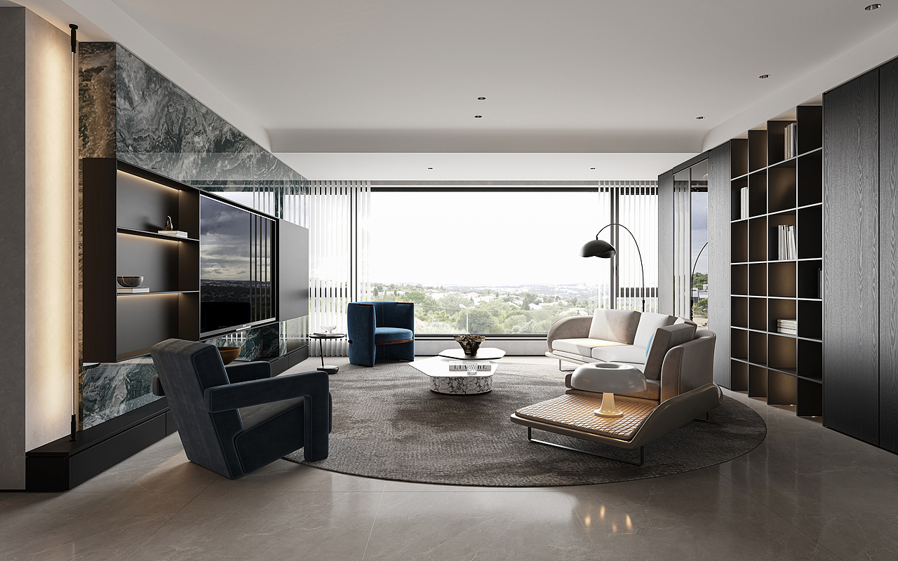 新作 意式轻奢客餐厅（图ZMzU0OTQ4MjQw） - 家装设计 - 站酷设计师止果视觉原创素材 - 站酷ZCOOL