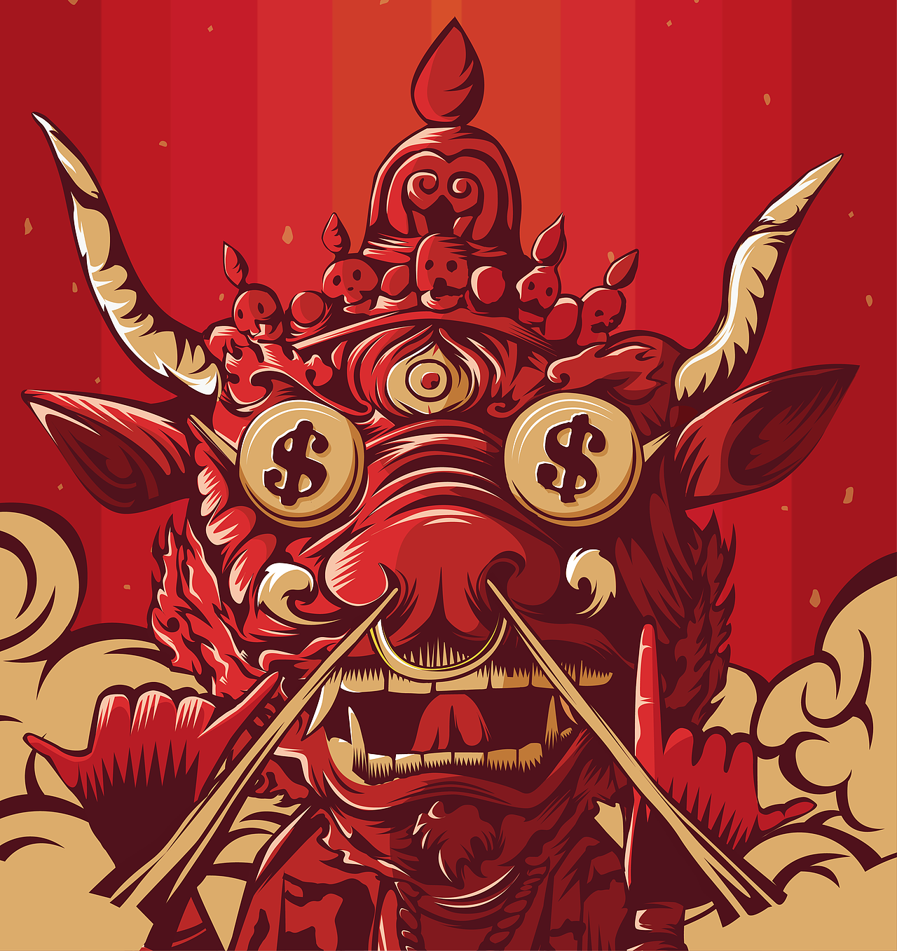 ai矢量插画斗牛