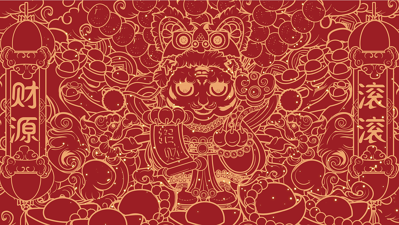 虎年插画老虎插画-国潮喜庆新年设计系列（图ZMjcyMzM5Nzg0） - 商业插画 - 站酷设计师木有鱼丸000原创素材 - 站酷ZCOOL