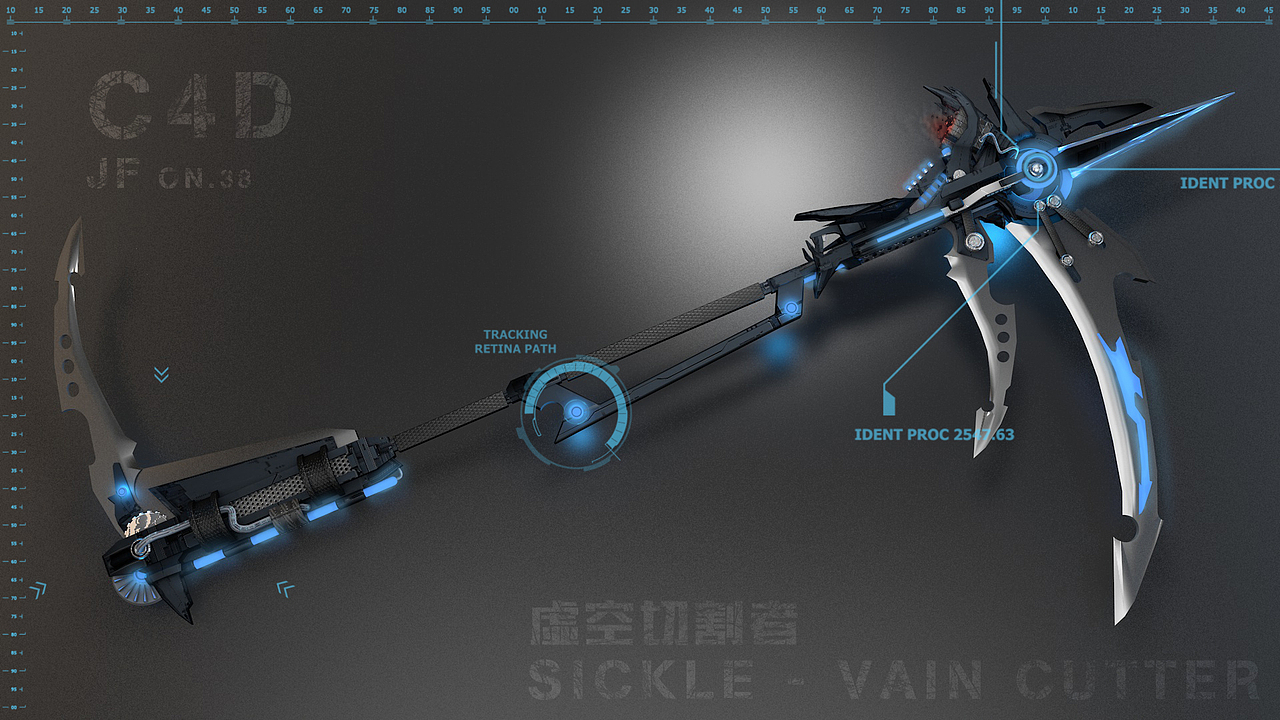 自创虚空切割者科幻镰刃武器