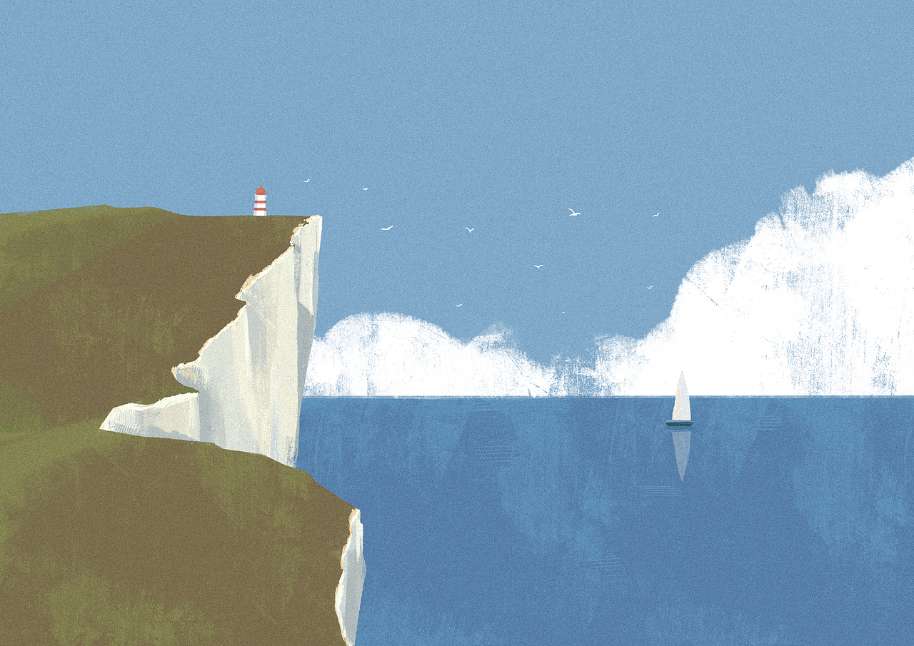海边的悬崖（图ZMjc4MTM1ODYw） - 绘本 - 站酷设计师小生启程原创素材 - 站酷ZCOOL