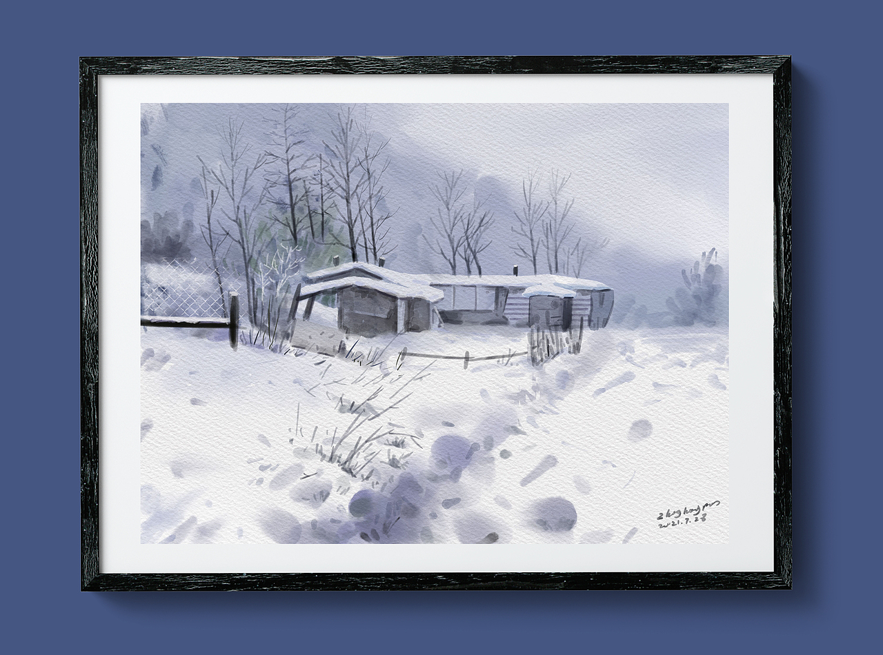 【Procreate板绘】Ipad画雪景,感受冬天的浪漫与欢乐