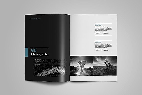 28页多功能简单杂志画册模板