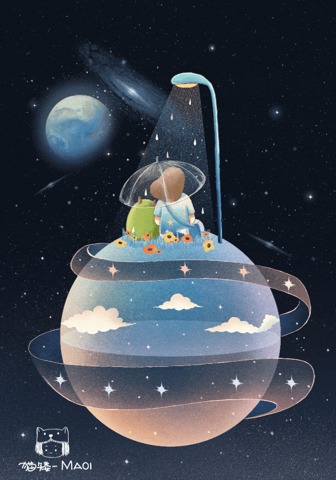 少女的诗集(图ZMTUzMzQ5NDA0) - 商业插画 - 站酷设计师猫矮_MAOI原创素材 - 站酷ZCOOL