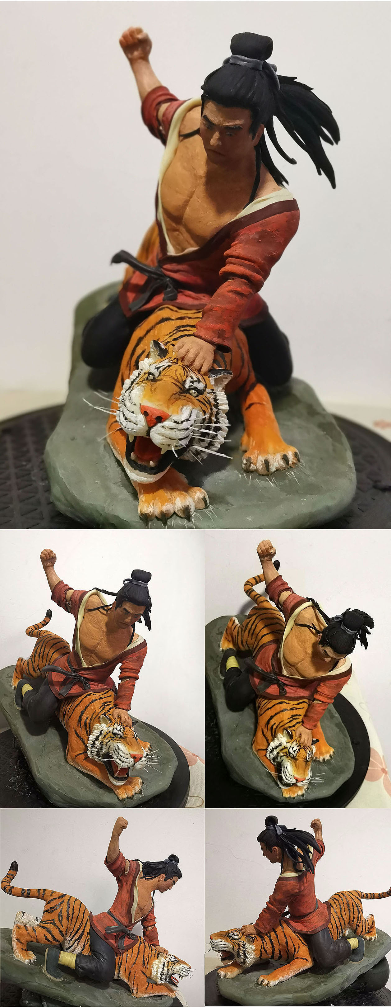 2020年面塑武松打虎