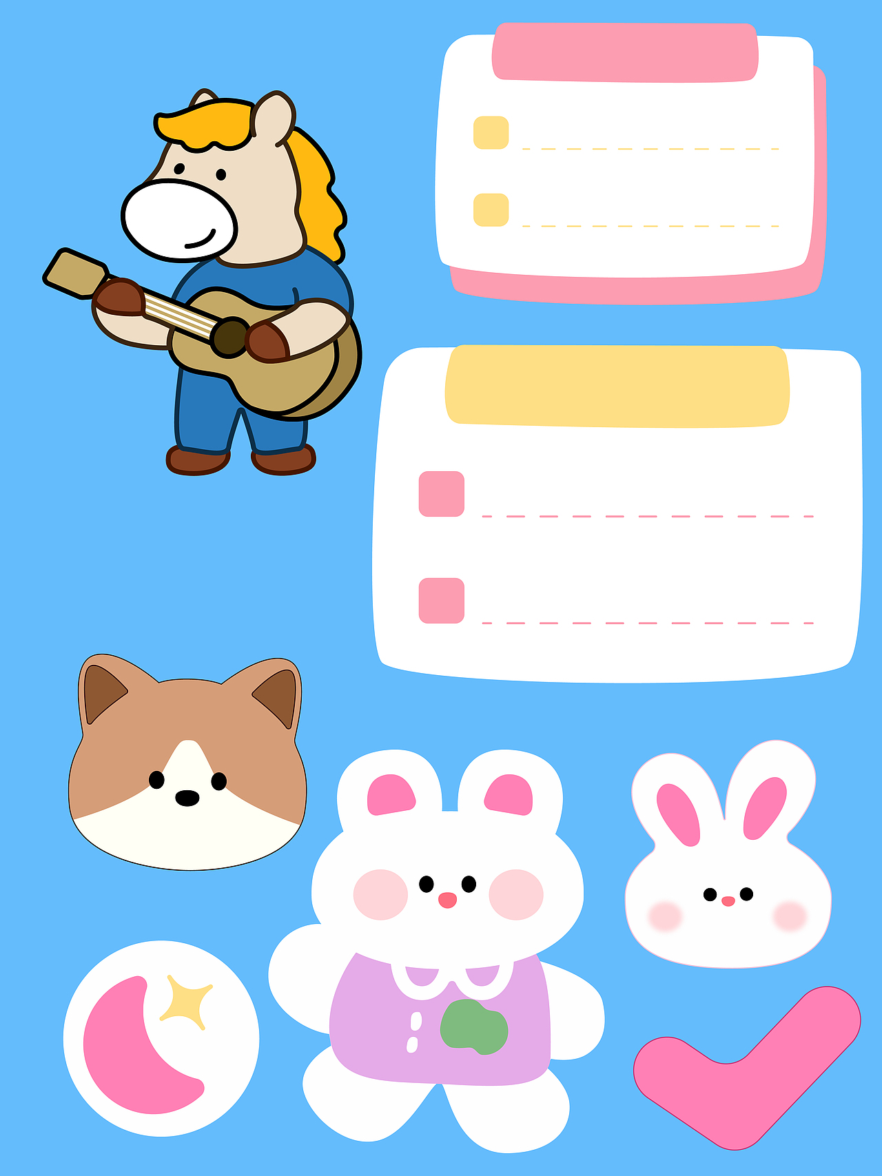 7月新版本日历设计,听吉他~” 💛🧋🎶