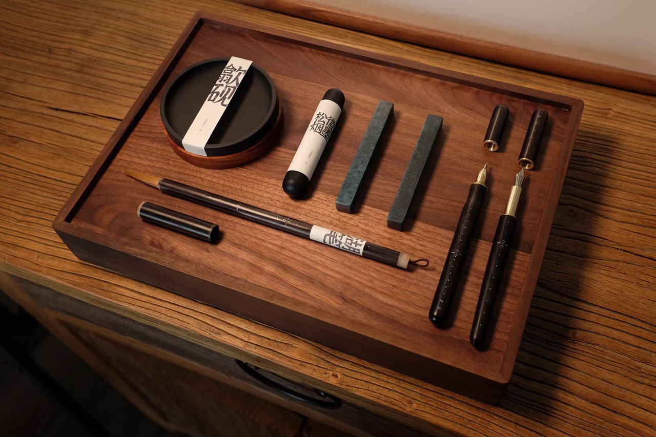 称心文房大礼盒 笔墨纸砚镇 一套配齐!