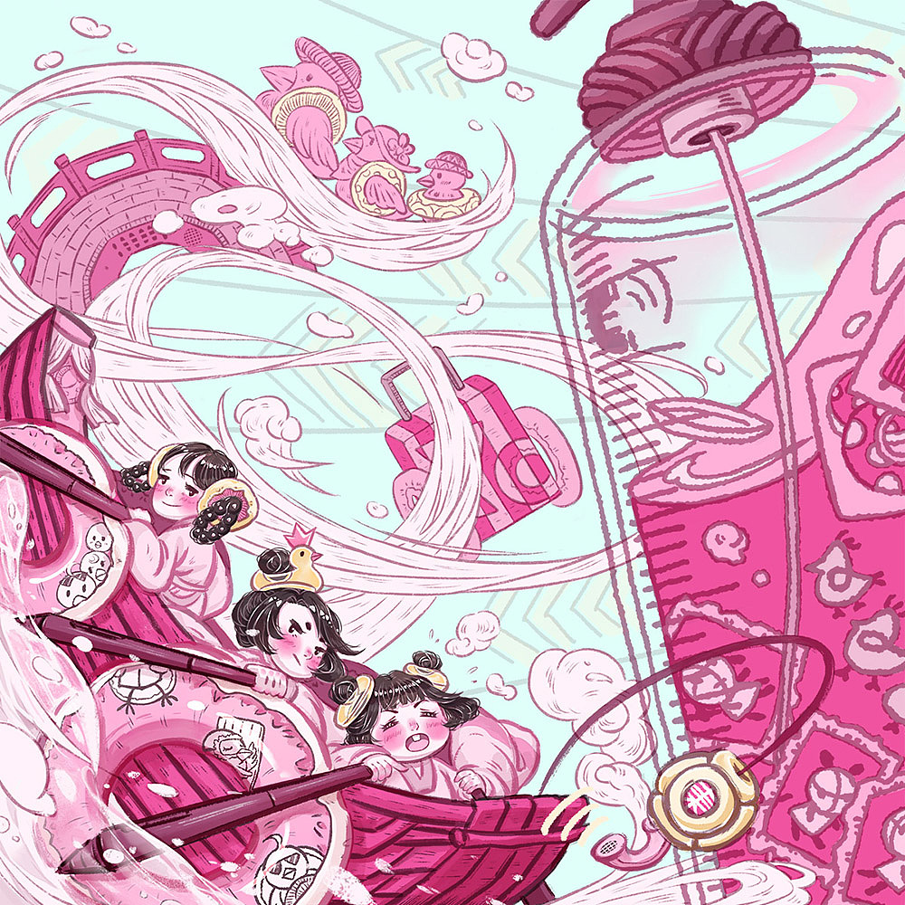 神秘瓶中物（图ZMjA2ODI3NTAw） - 商业插画 - 站酷设计师雀生生原创素材 - 站酷ZCOOL