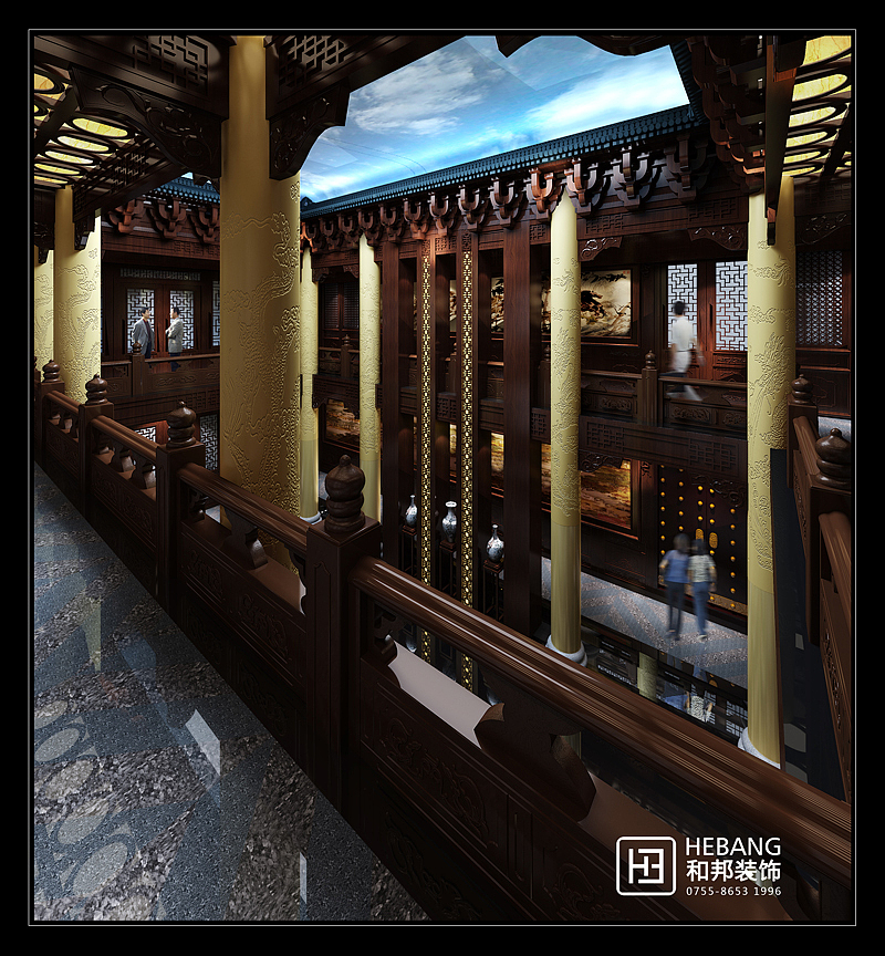 【和邦装饰】深圳别墅装修设计-郑州水木轩会所