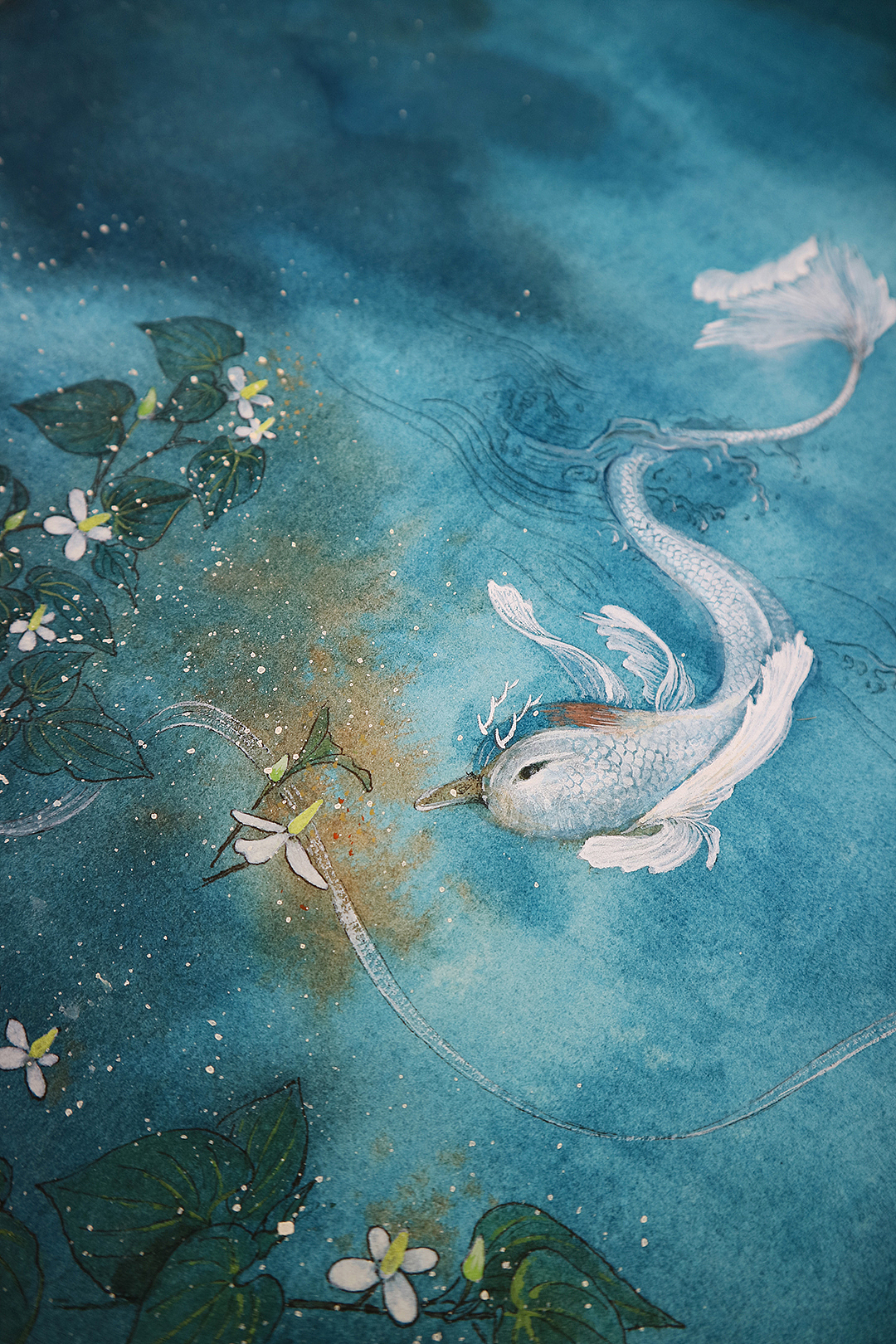 原创｜一条属于水中非鱼非蛇的怪蛟（图ZNzk3NTcwNDQ=） - 绘画 - 站酷设计师阿呜有几画原创素材 - 站酷ZCOOL