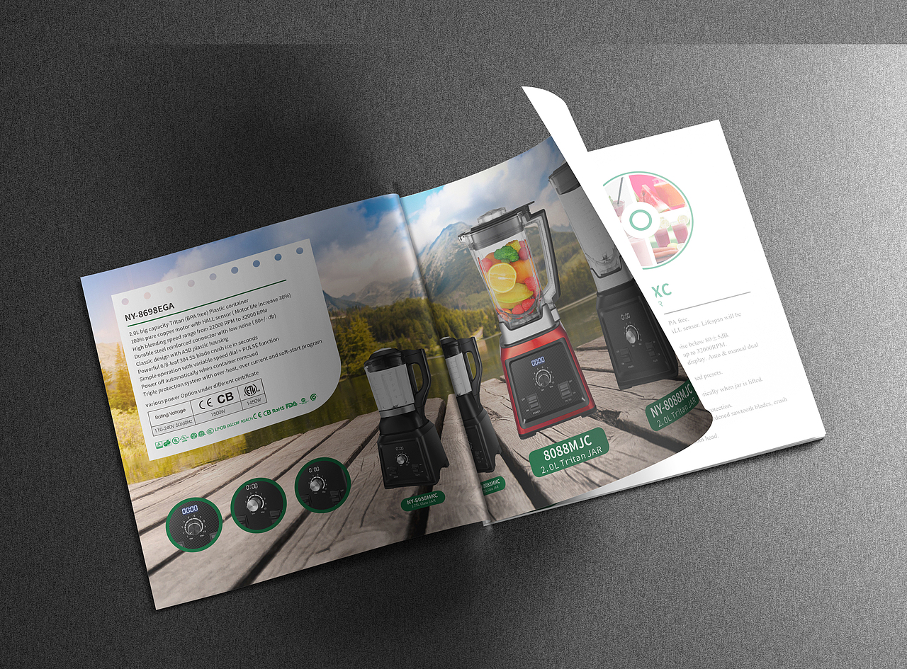 榨汁机画册设计（图ZMjYwMDgxNDQ0） - 书籍/画册 - 站酷设计师雨闪闪美学设计原创素材 - 站酷ZCOOL