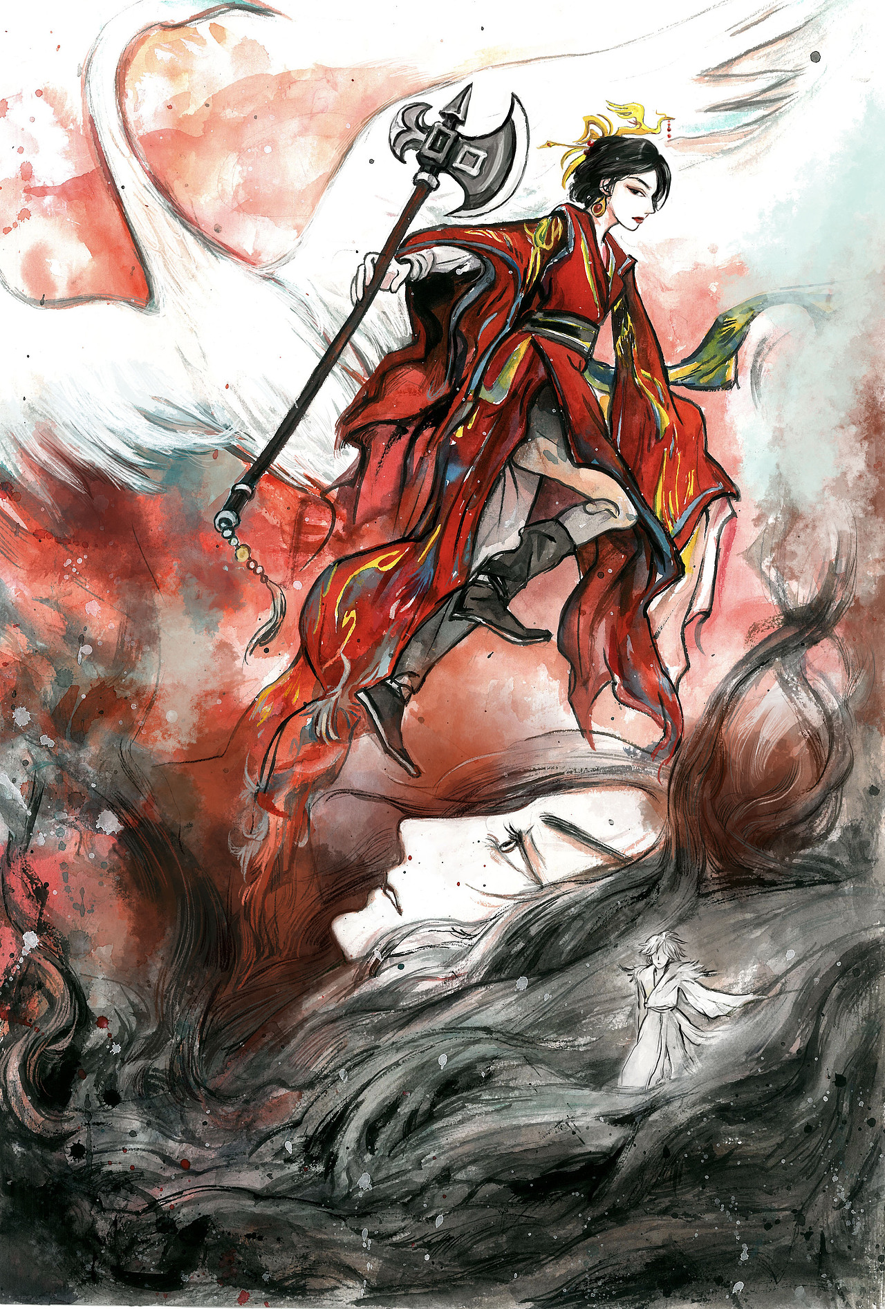 古风插画捌女将军