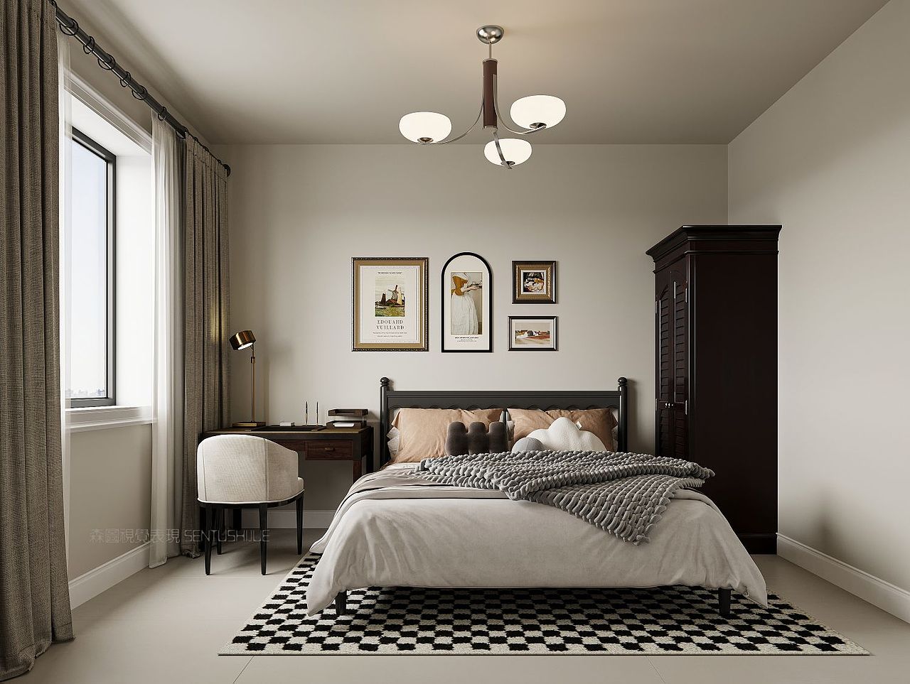 效果图渲染‖复古小居