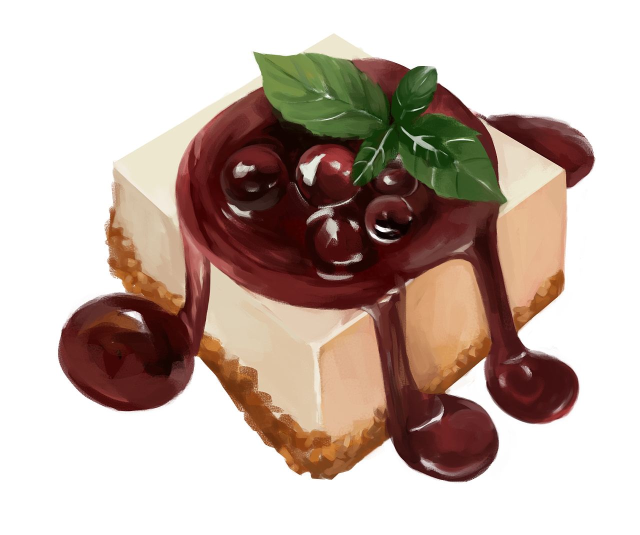 板绘蛋糕练习|插画|绘本|546383733 - 原创作品 - 站酷 (zcool)