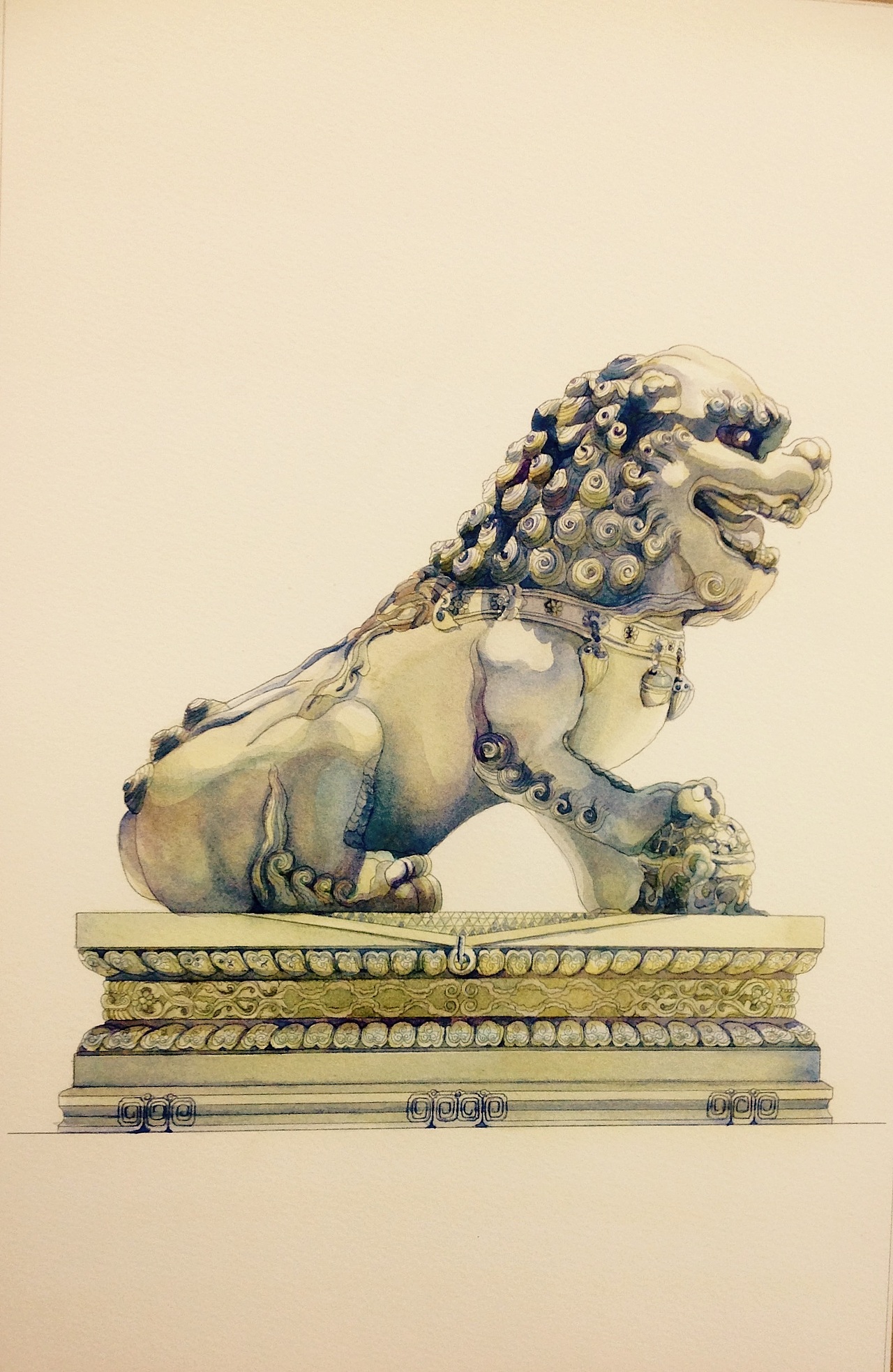 石狮子|纯艺术|绘画|wfy0414_原创作品-站酷(zcool)