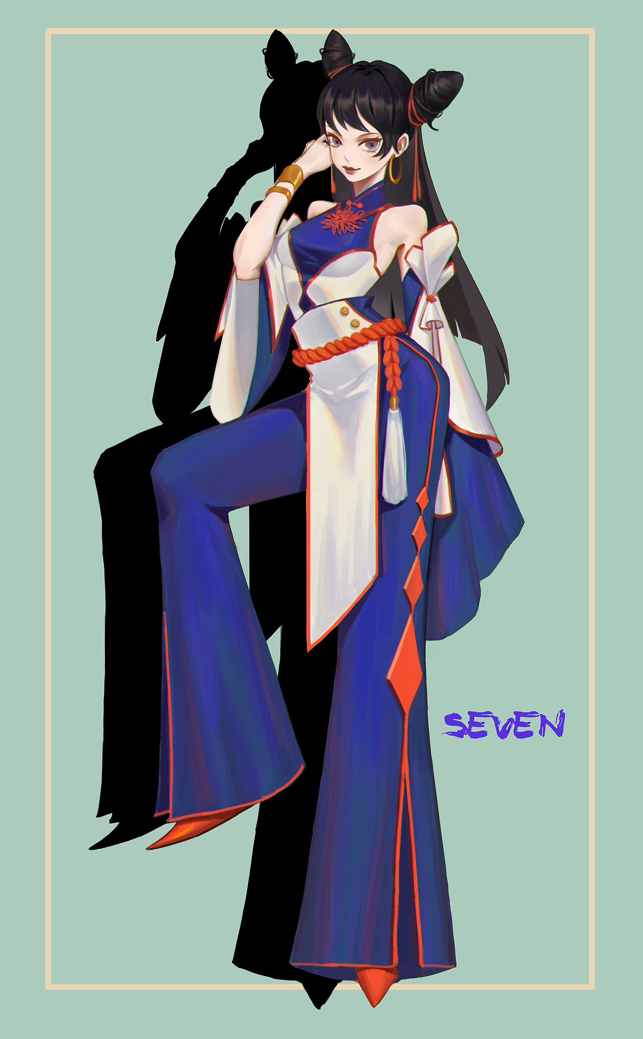 中国女孩（图ZMTI3MDg0MzI0） - 游戏原画 - 站酷设计师七喜酱原创素材 - 站酷ZCOOL