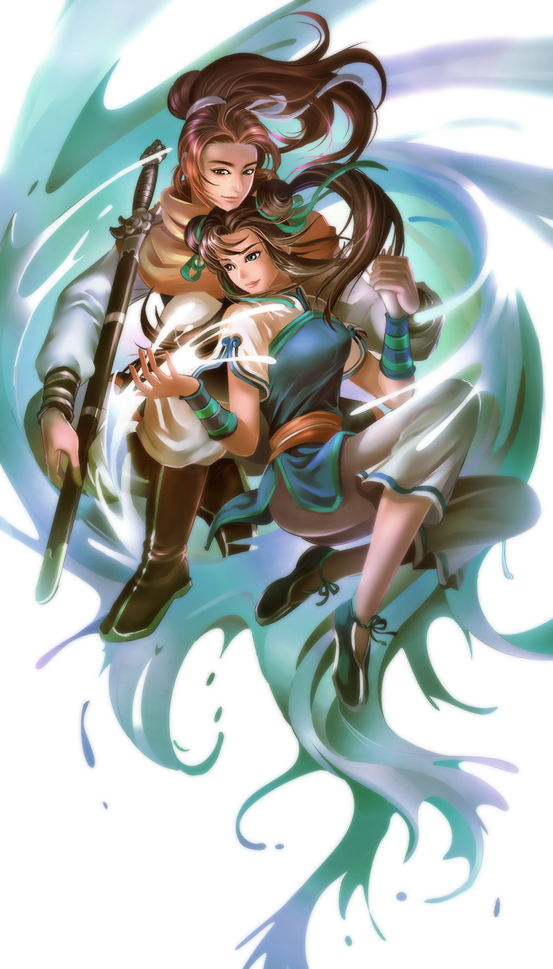 仙剑奇侠-逍遥和灵儿|插画|游戏原画|禾火力戈插图 - 原创作品 - 站酷