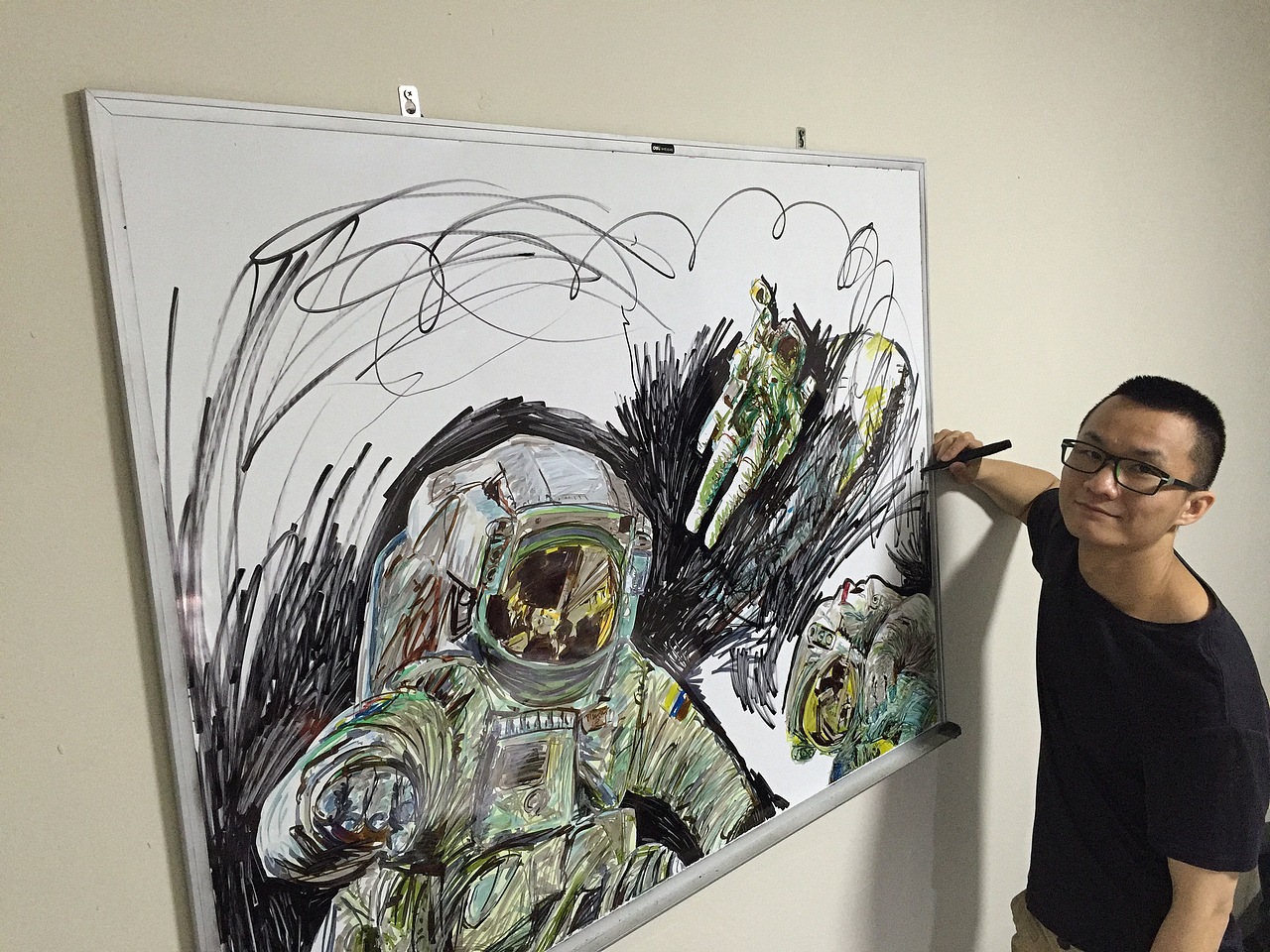 宇航员×3（图ZNDg5MzI1NDg=） - 新锐潮流插画 - 站酷设计师Evemen原创素材 - 站酷ZCOOL