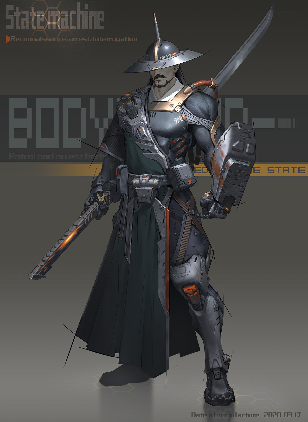 赛博锦衣卫|插画|游戏原画|杨琛_原创作品-站酷(zcool)