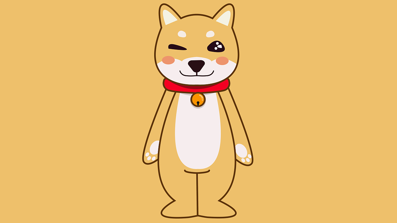 ai 插画练习 柴犬