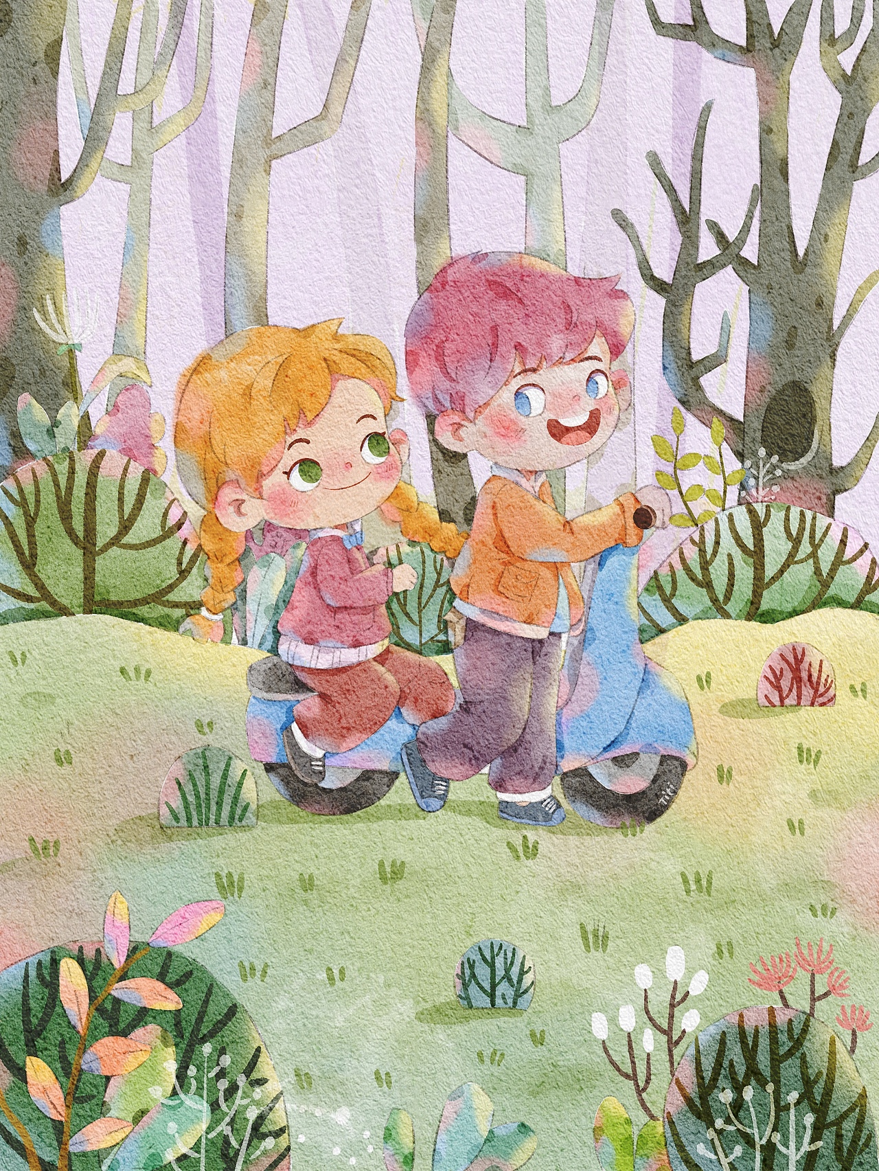 浪漫的季节（图ZMzA0ODU2MTIw） - 儿童插画 - 站酷设计师画画的titi原创素材 - 站酷ZCOOL