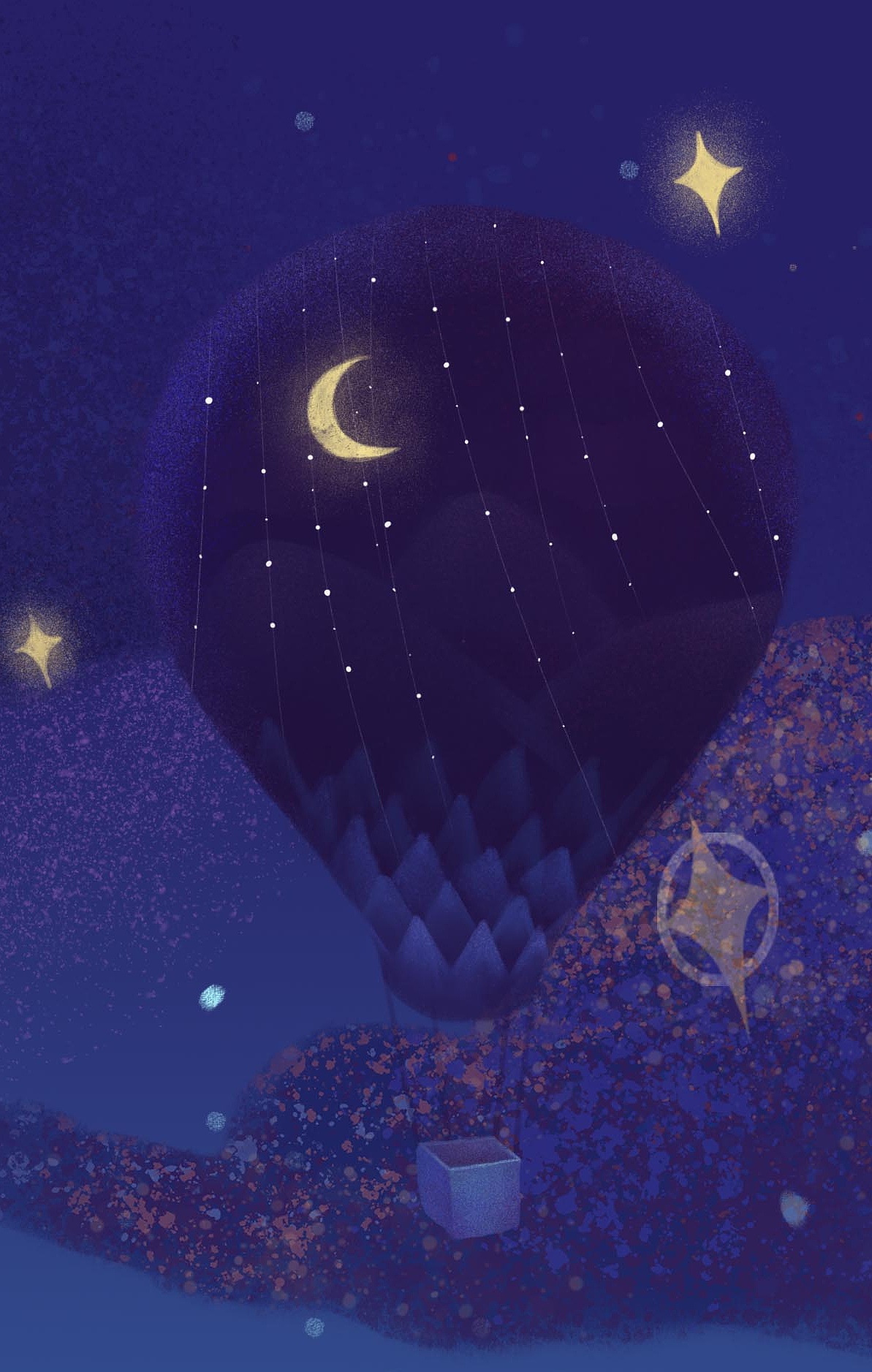 抬头看今天的星星月亮