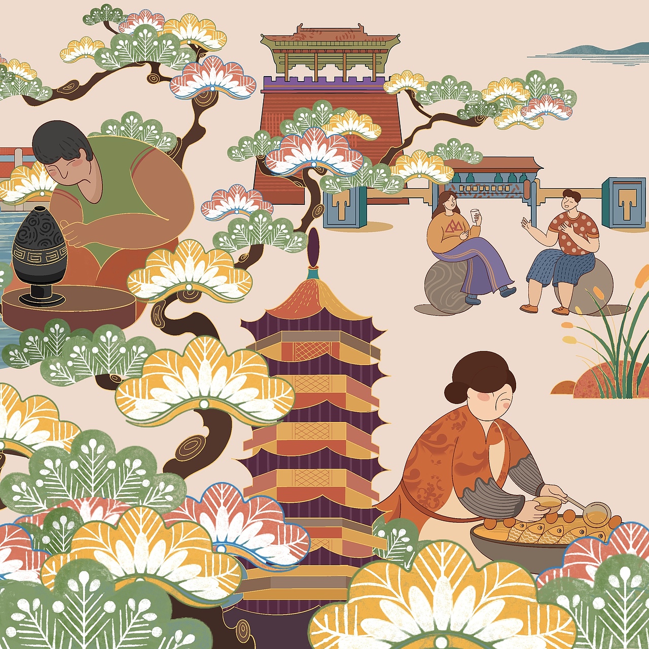 <雄安·生生不息> 雄安插图绘制高清版