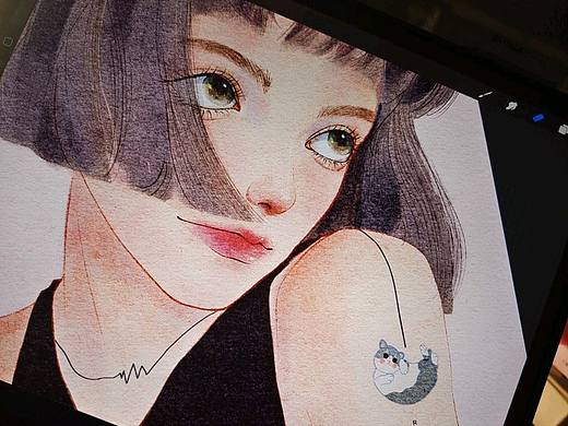 procreate水彩少女
