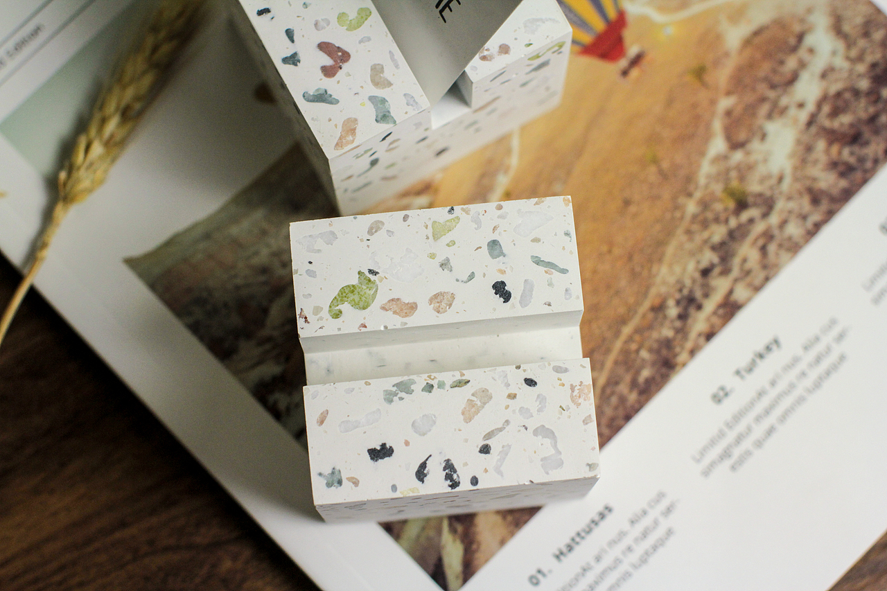 初牛纯手工水磨石名片座——牛轧糖系列（图ZMTE0ODAwMzky） - 其他手工艺 - 站酷设计师初牛原创素材 - 站酷ZCOOL