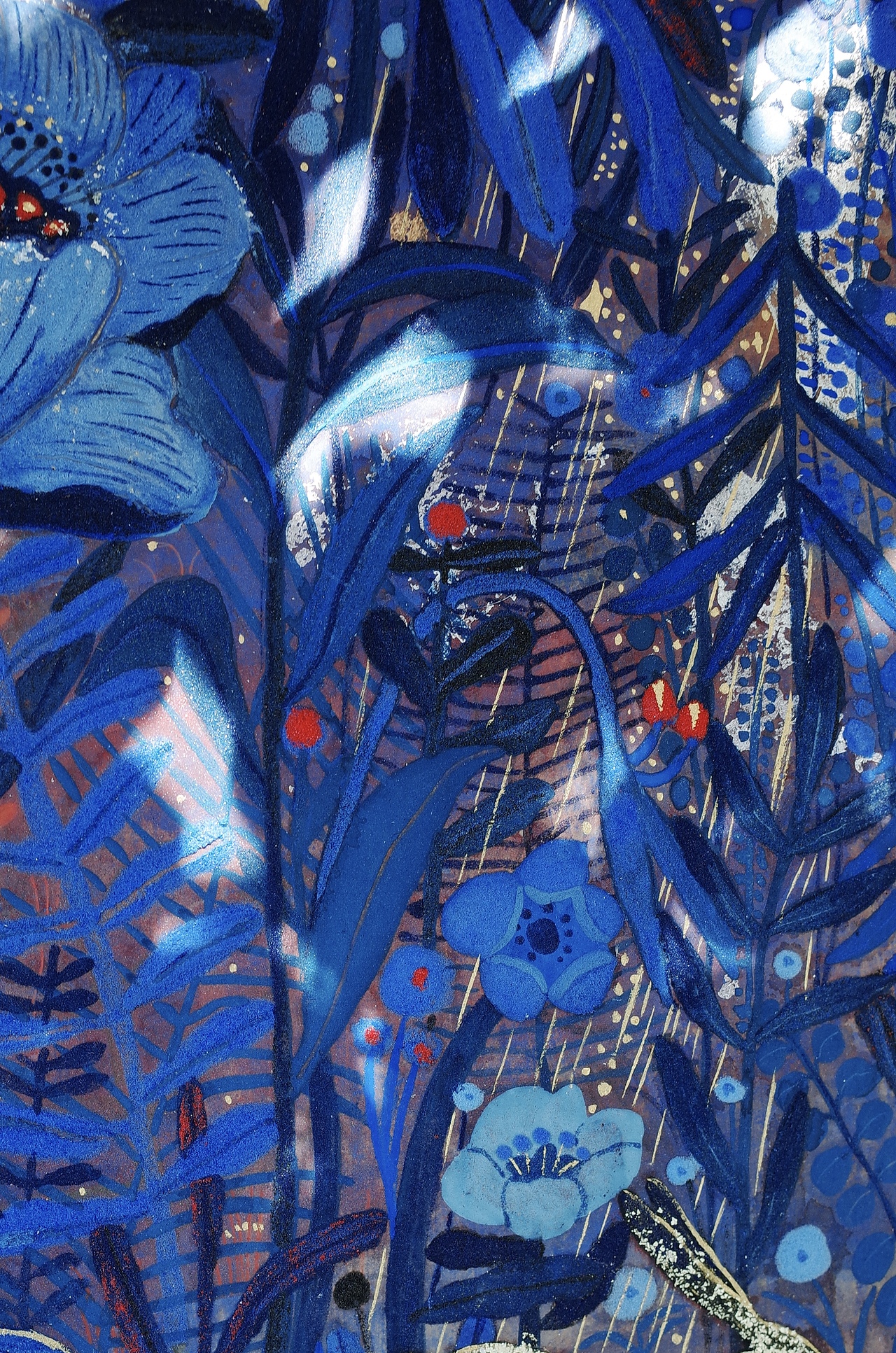 岩彩60《蓝色的夜》（图ZMzA1NzcwOTQw） - 绘画 - 站酷设计师IamJOJO原创素材 - 站酷ZCOOL