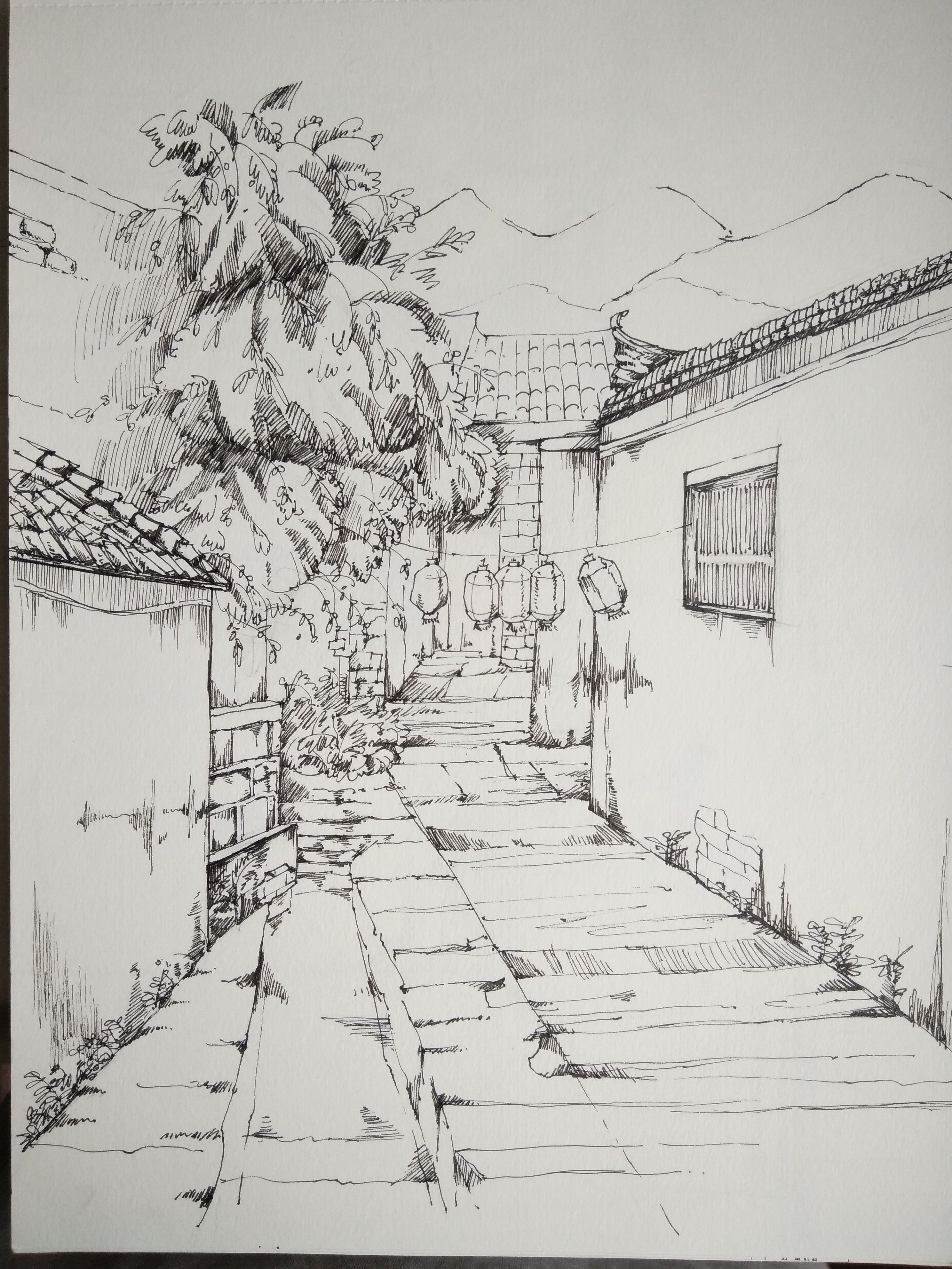 速写水彩写生&江西瑶里